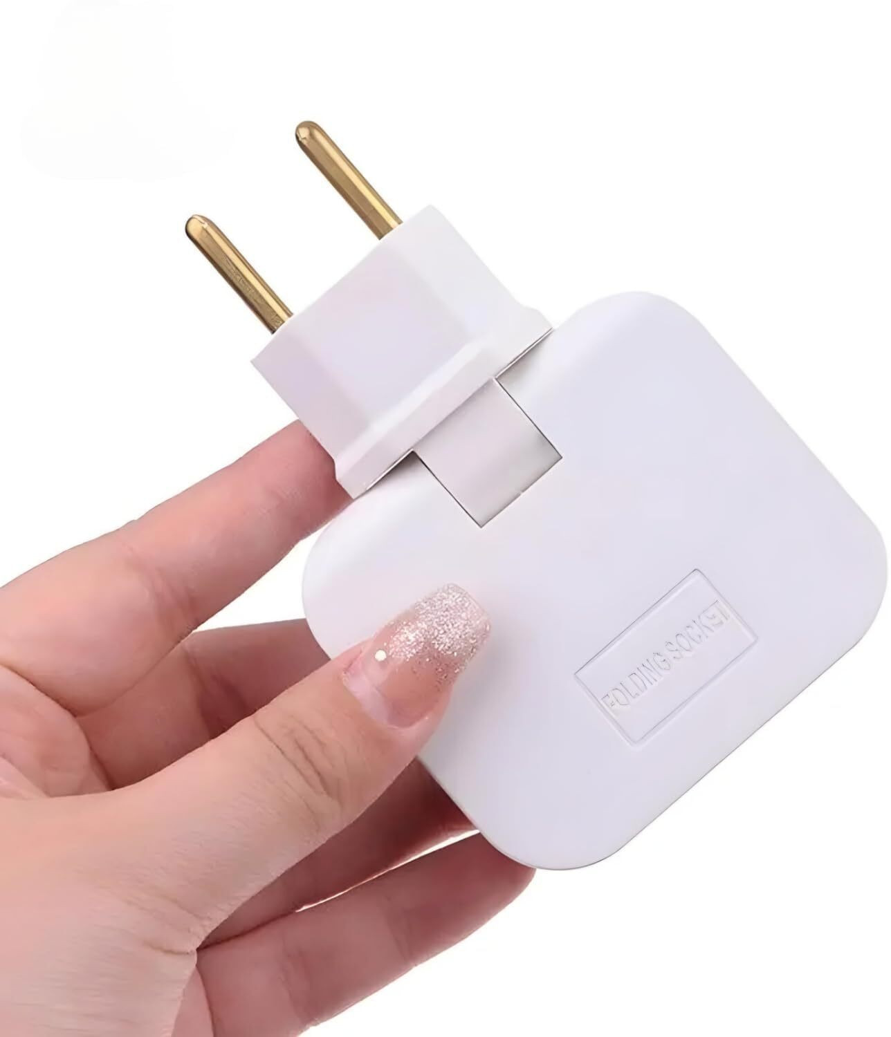 Image of WARRIO 3 in 1 Rotatable 180 Degree Extension Plug with Foldable Multi Plug Wireless Worldwide Adaptor