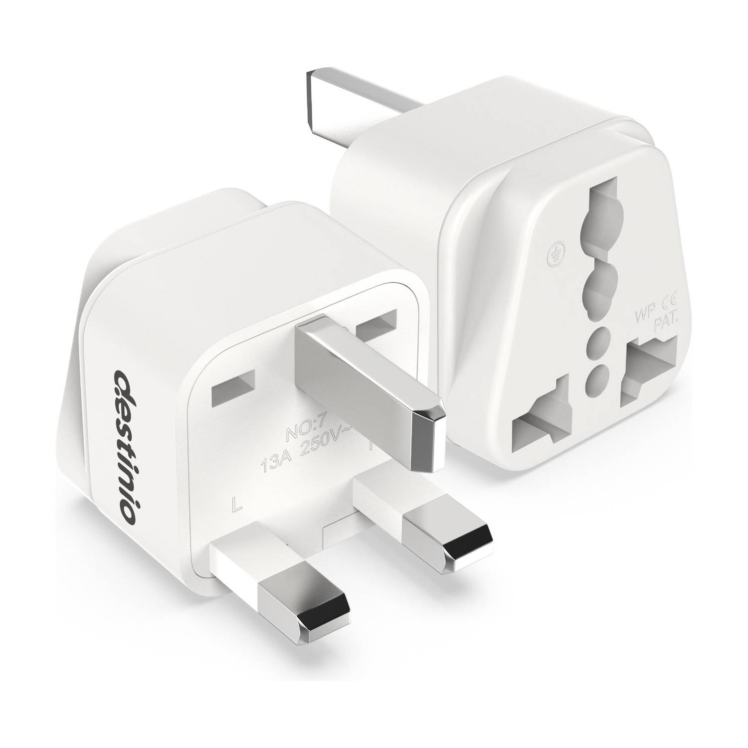Destinio India to UK Type G Multi Plug 2 Socket Universal Travel Worldwide Adaptor