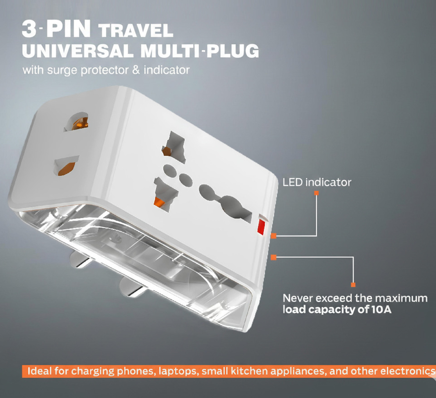 Image of BEBLOOM Turbo Multiplug 3 Pin Universal Socket 4 Socket Extension Boards