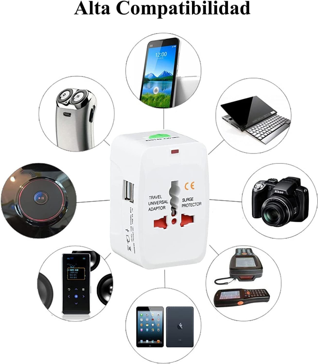 Image of RTS Universal Travel Adapter with USB Port Worldwide Adaptor