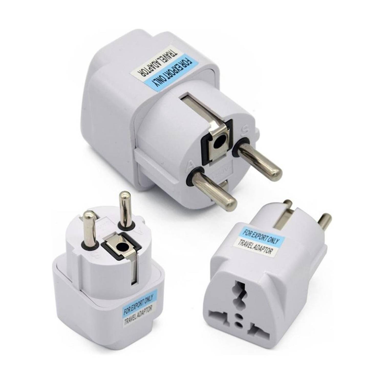 WOWSOME India, Aus, UK to Europe, France, Germany, Russia (Schuko)Type E/F Travel Plug 3 Worldwide Adaptor