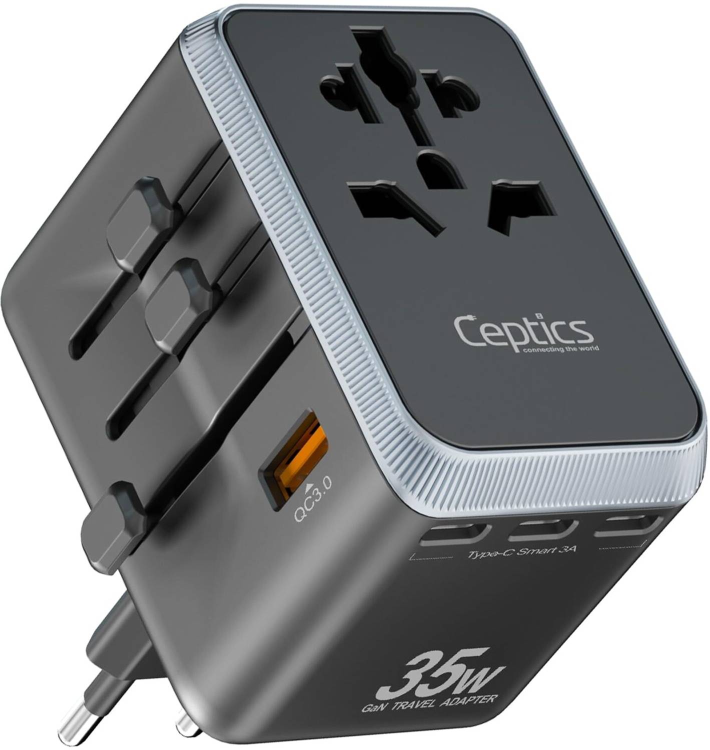 Ceptics UP-11KU-TP Worldwide Adaptor