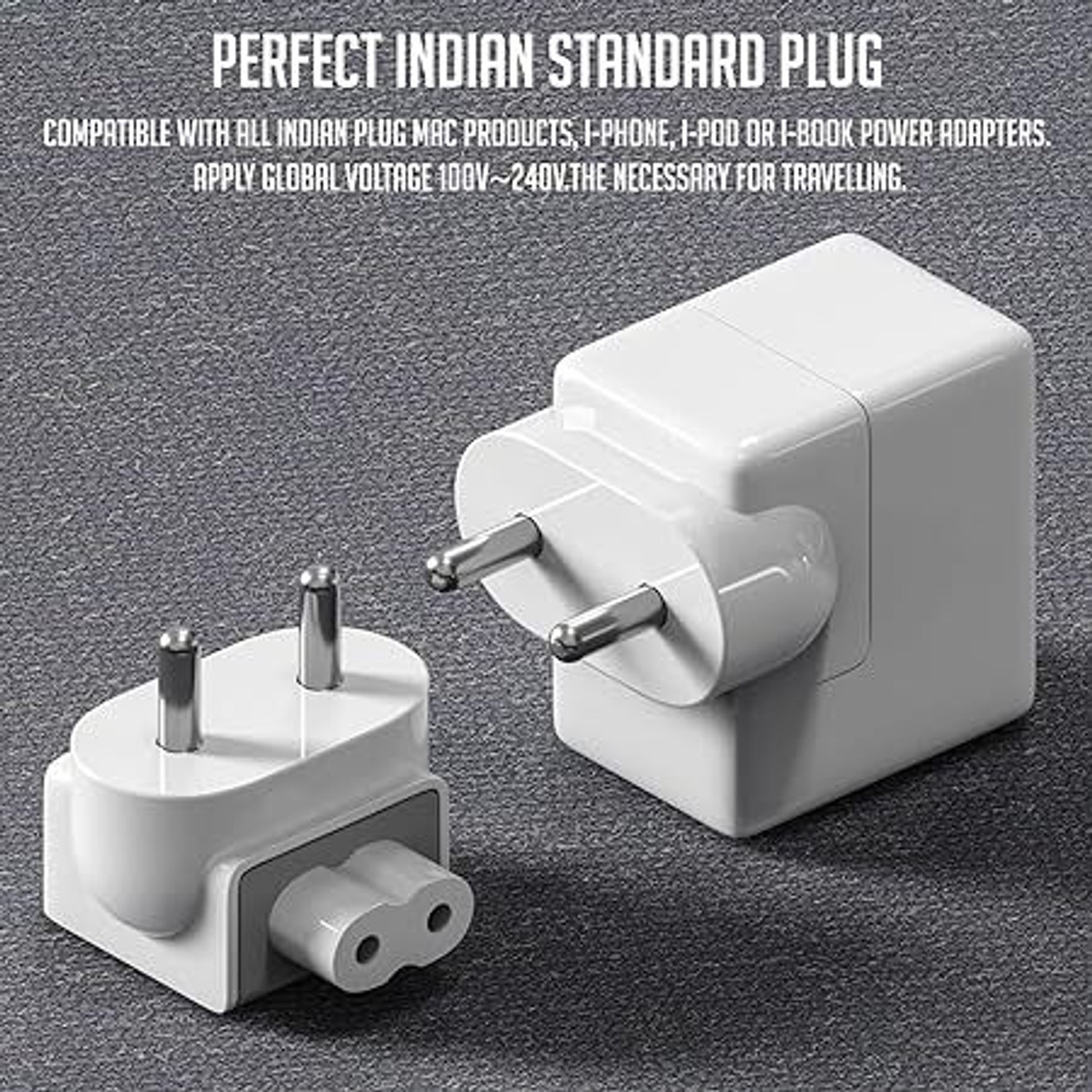 Image of ULTRABYTES Quality Assured Indian Style Plug Adapter Duck Head Worldwide Adaptor