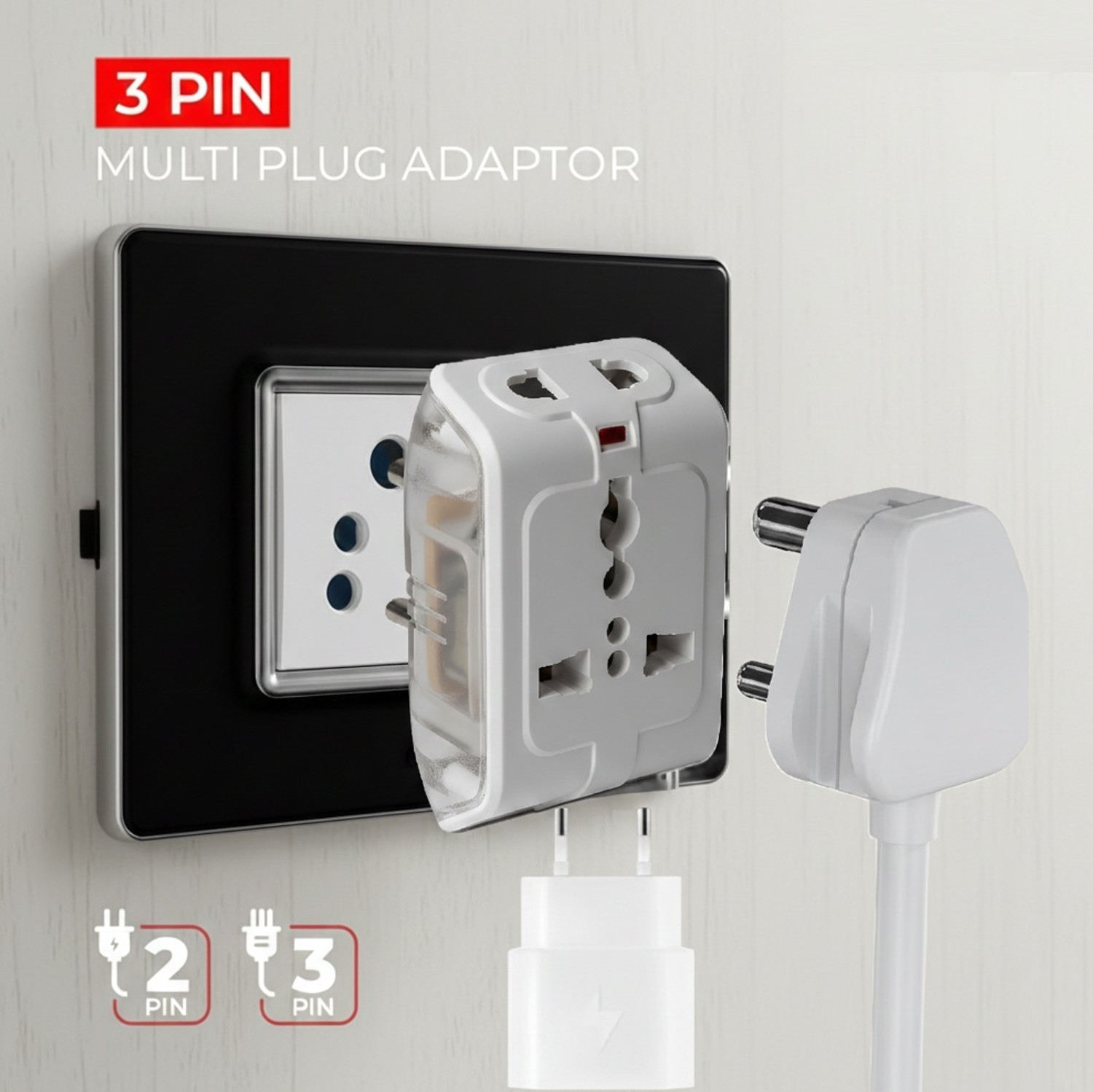 Image of BEBLOOM Turbo Multiplug 3 Pin Universal Socket 4 Socket Extension Boards