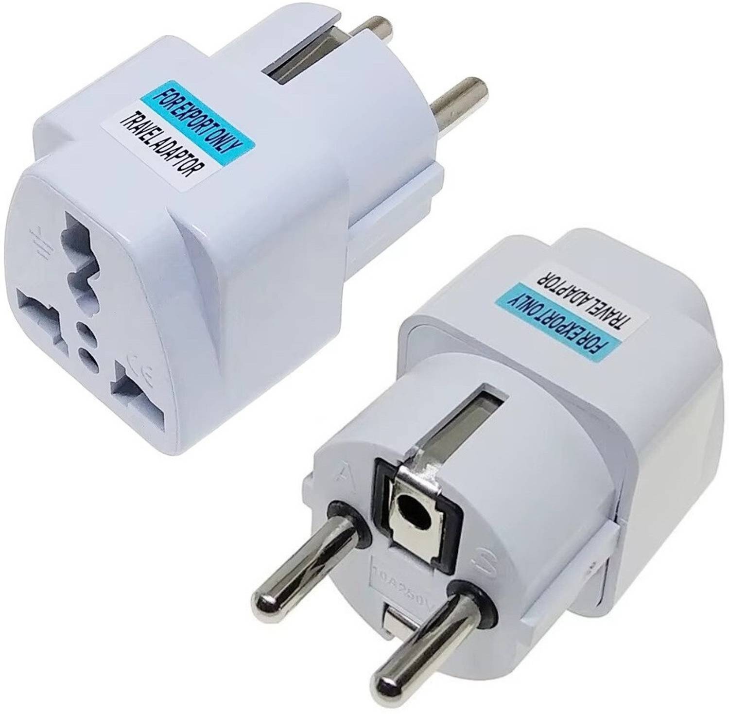 Adaptro Eu Adapter Plug Converter for India AU US UK TO Europe, S. Korea, Russia 2 Worldwide Adaptor