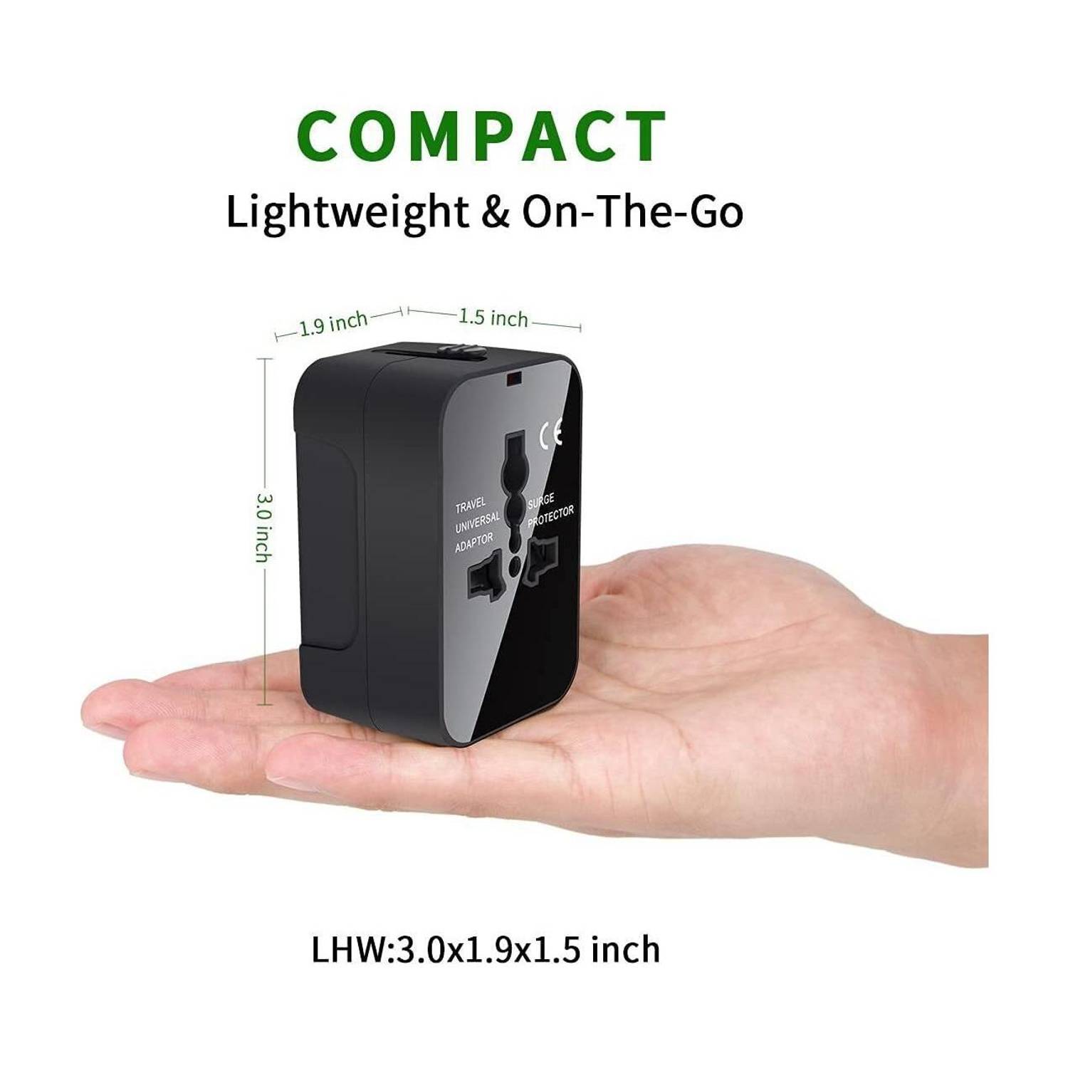 Jihaan Dual Usb Fast wall charger Power Adapter for Mobile Phones Travel Adapter, Universal Travel Adapter,Universal Charger, International Adapter, All in One Worldwide Power Adapter Worldwide Adaptor