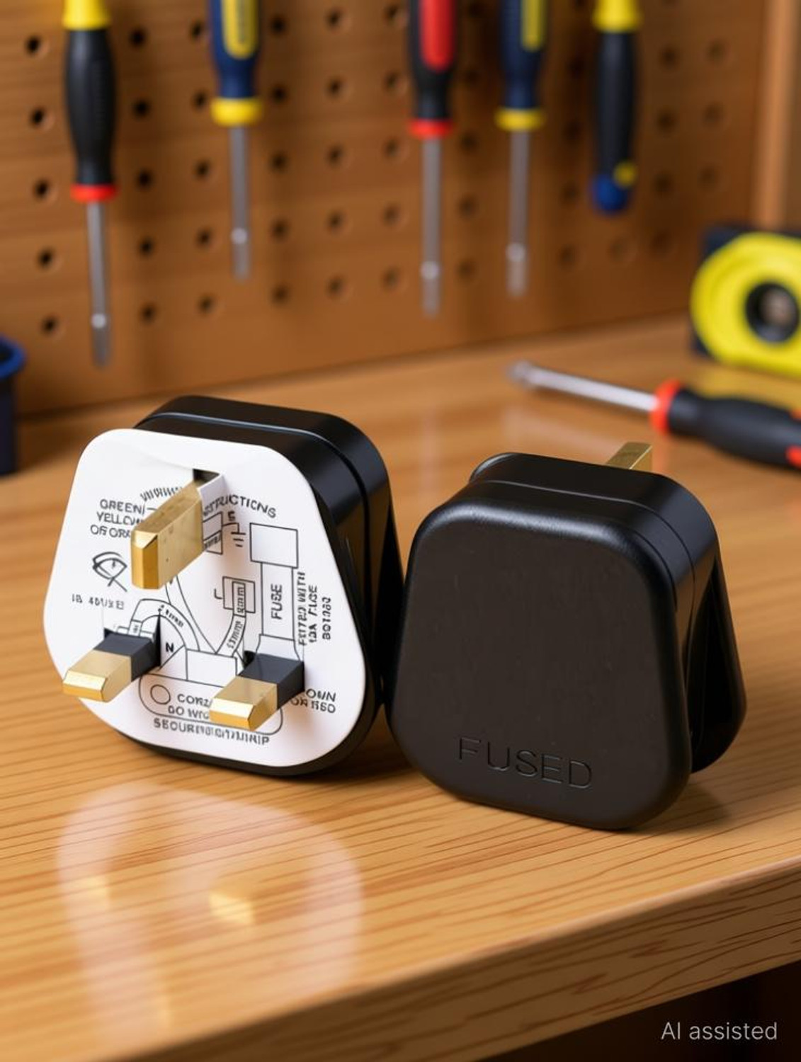 Image of WOWSOME UK Type Flat Pin Universal 3 Pin 13 AMP Plug Appliance Power cord Socket Adapter with Fuse Three Pin Plug