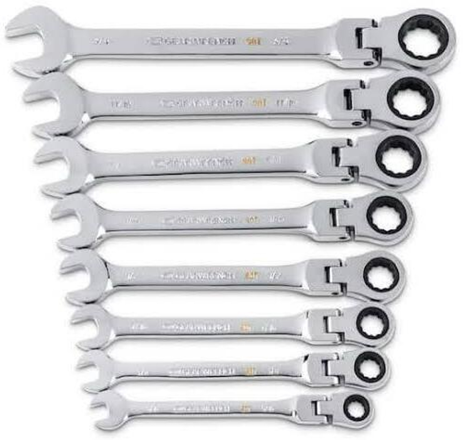 Image of Flickers 1222 MG Traders Wrench Set /Spanner set pack pf 12 pcs one side open and one side ring Double Sided Combination Wrench