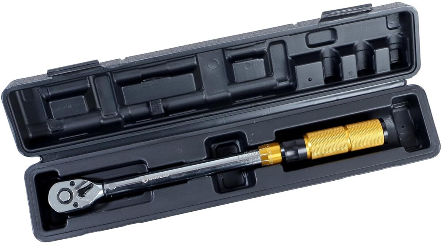 Image of DURELO TORQUE WRENCH PRESET CLICK TYPE 3 /8 inch Sq.Dr 10~60 NM / 8~44 Lb. ft. DTW-38 /60R Single Sided Rachet Wrench