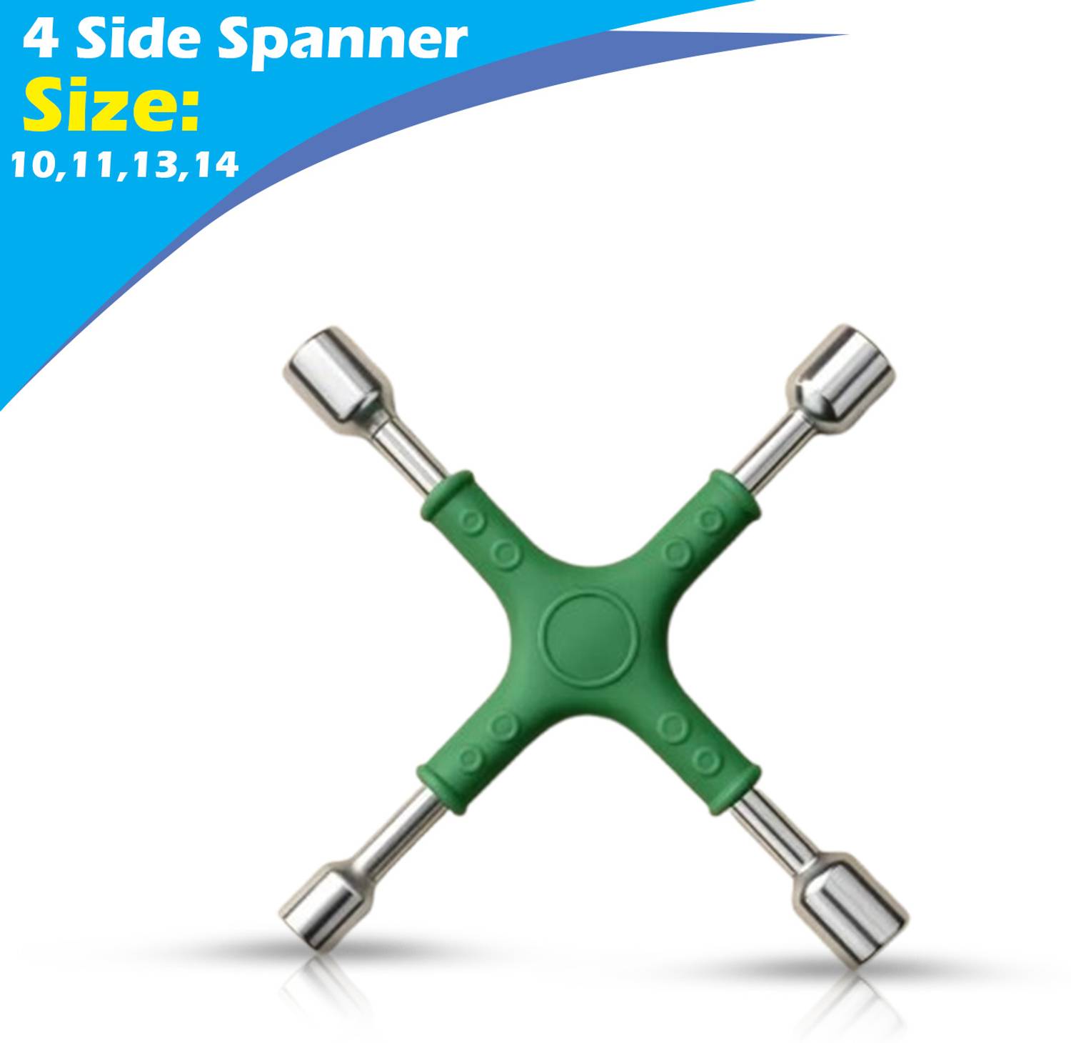 ARQEST Four Sided Lug Wrench (SIZE 10,11,13,14) A_c 4 WAY CROSS SPANNER WRENCH A_c Double Sided Lug Wrench