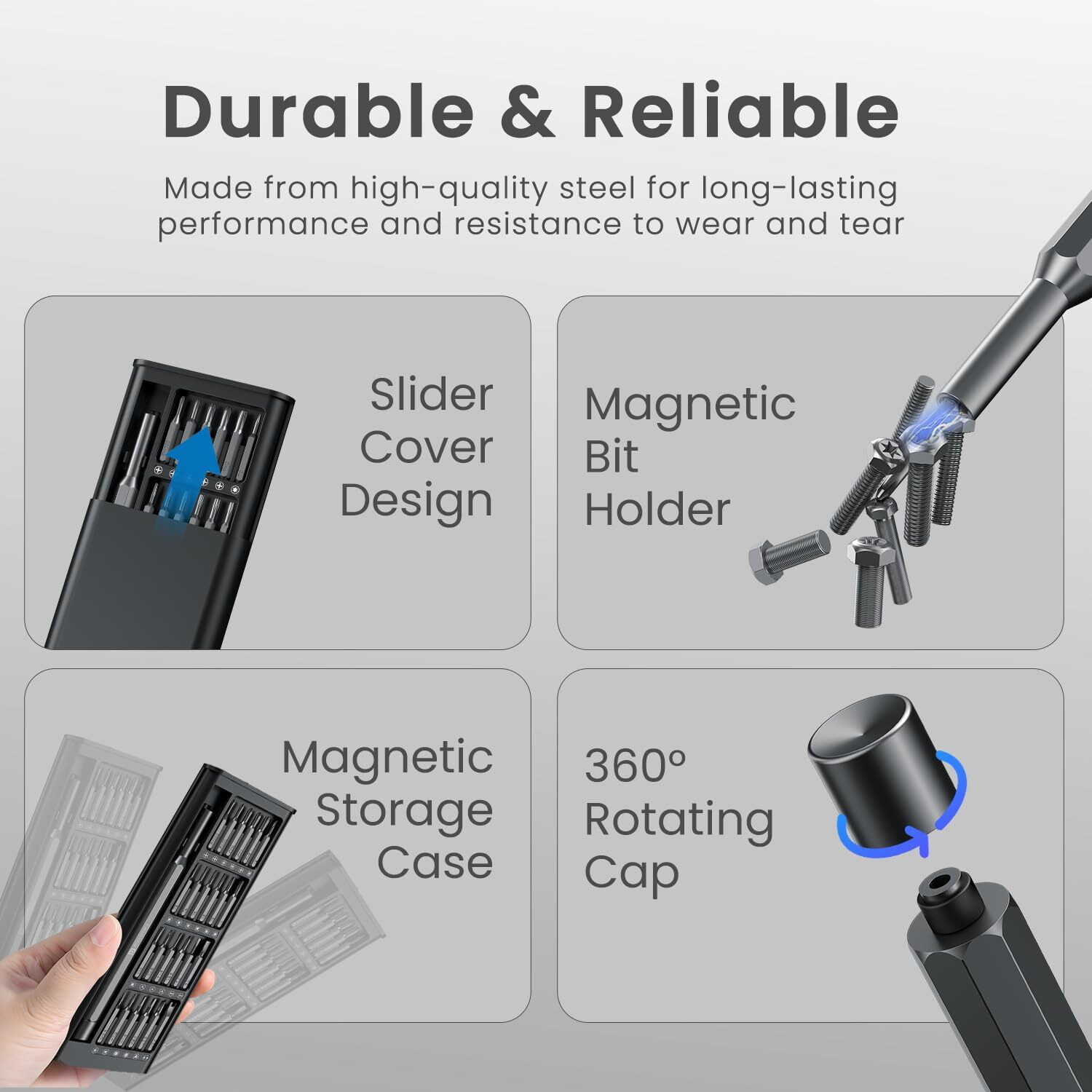 Image of TechTrove 24 In 1 SCREWDRIVER SET Standard Screwdriver Set
