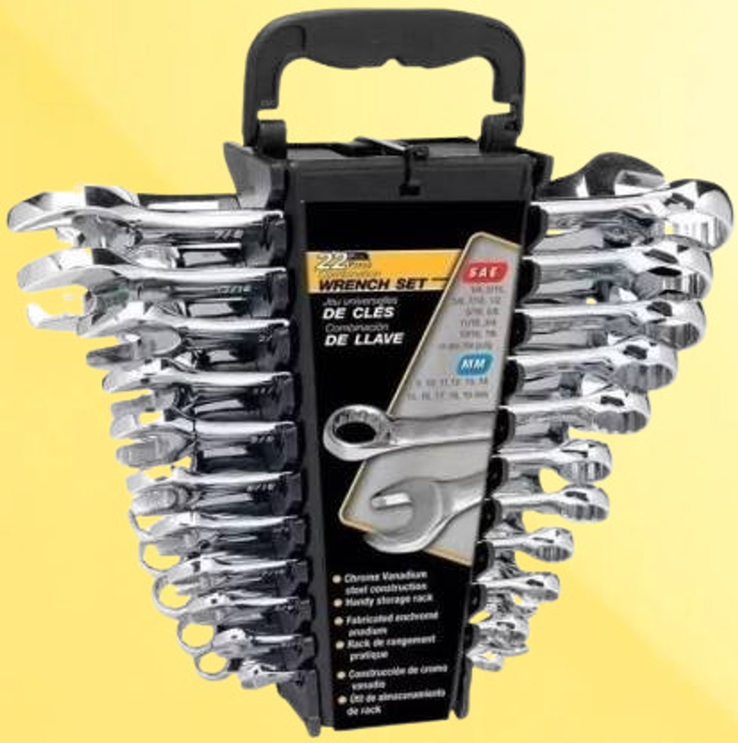 Image of ANTOOLS 12 PC Wrench Set 0I1 12 PC Wrench Set 0I1 Double Sided Combination Wrench
