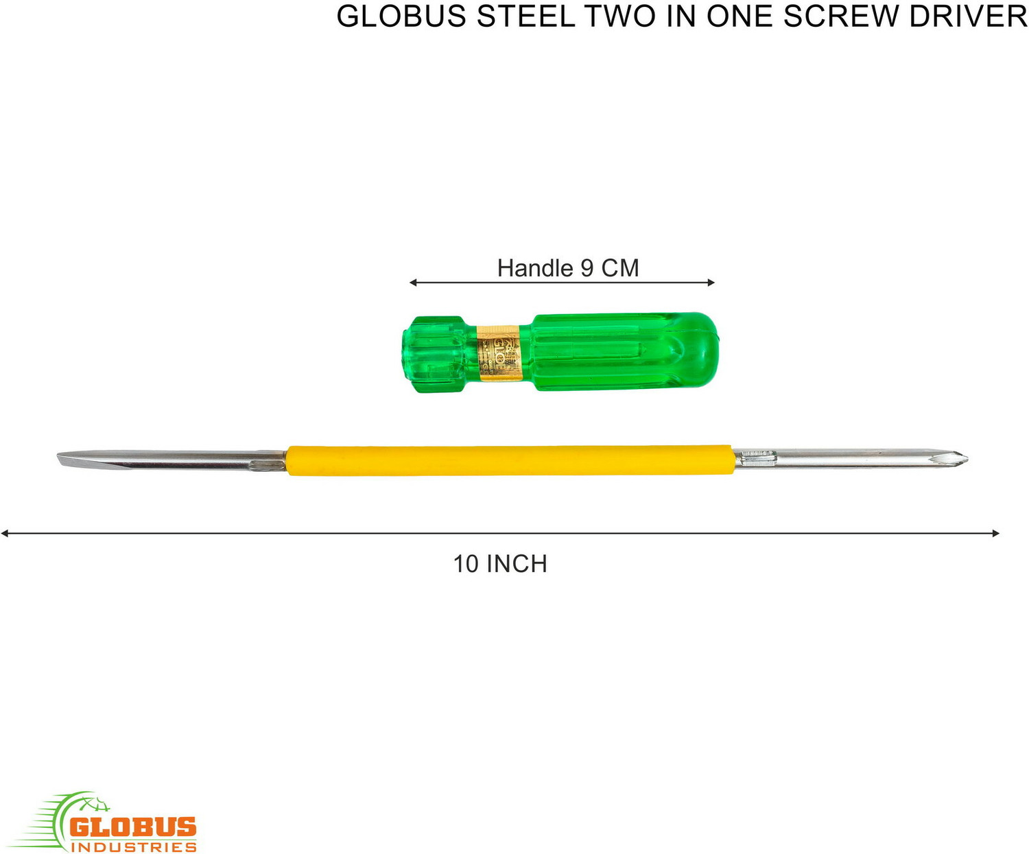 Image of Globus 733 SCREW DRIVER( 10 inch /250mm) & (12 inch /300mm)FOR HOME /PROFESSIONAL USE. Combination Screwdriver Set