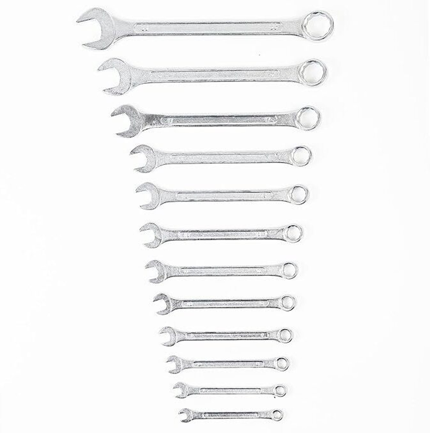 Image of Picvel 12-Piece Wrench Set - Double-Sided Combo Tools Auto Repair, Garage, Home Use 12-Piece Wrench Set - Double-Sided Combo Tools Auto Repair, Garage, Home Use Double Sided Combination Wrench