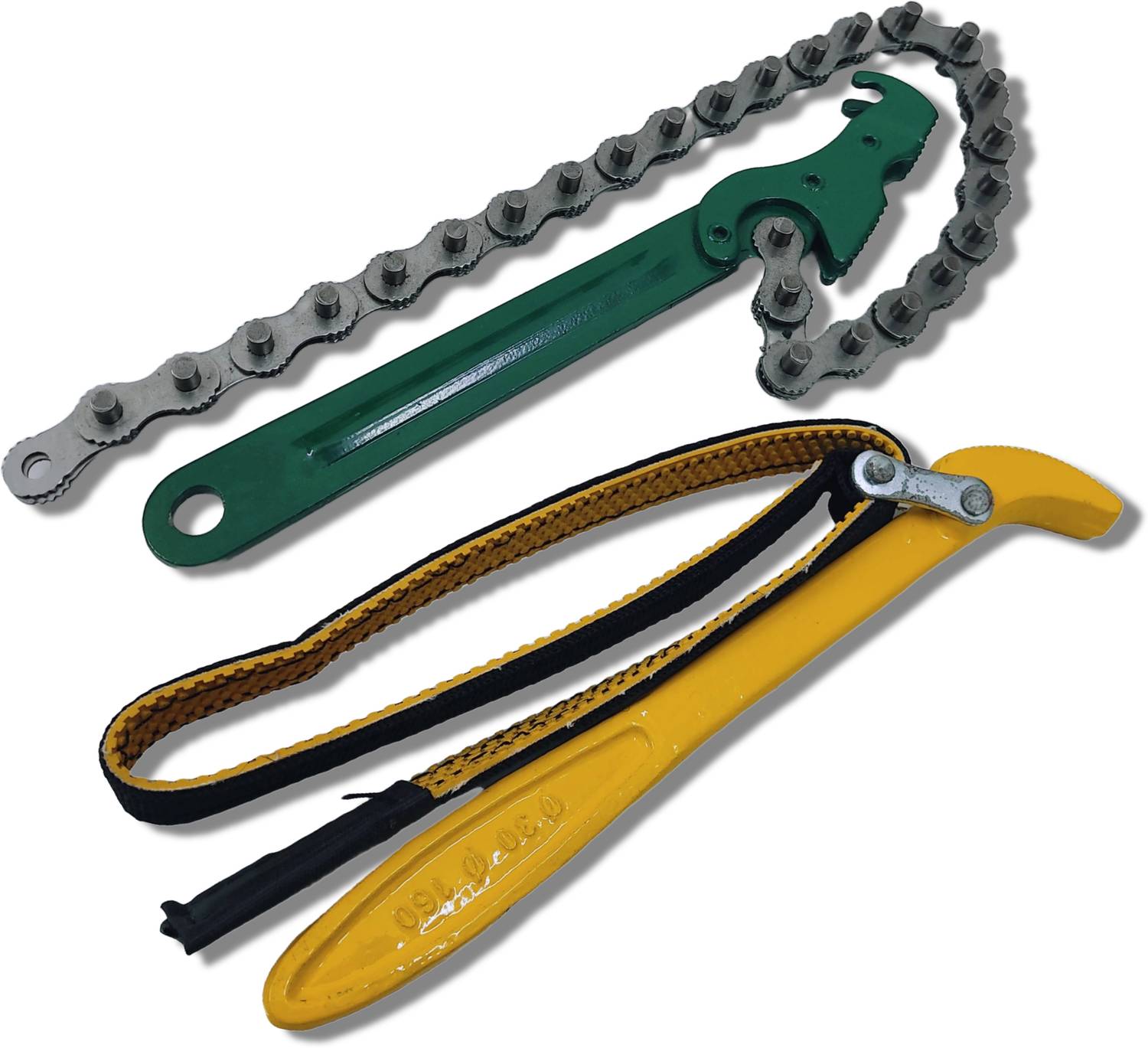 4NEX 9" Nylon Belt+9" Chain Wrench, Professional Tool Double Sided Combination Wrench