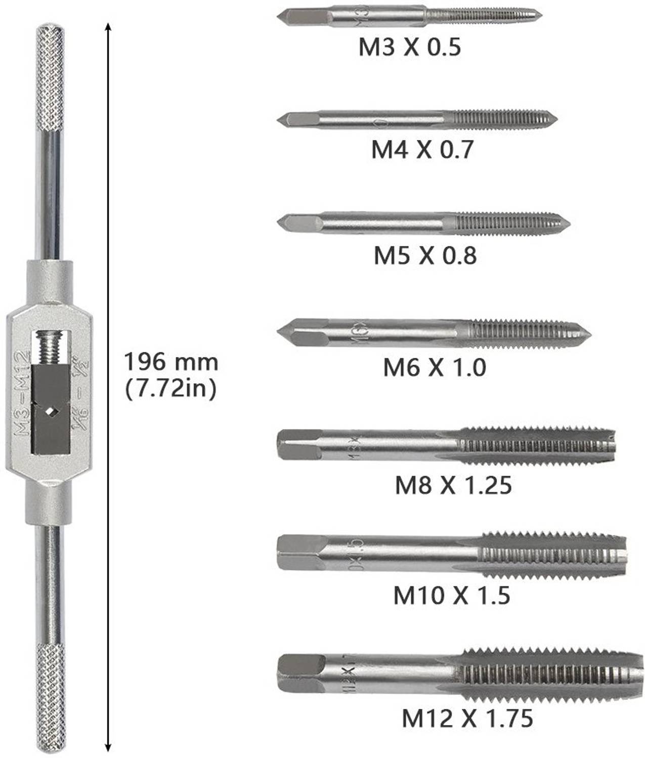 REIOENT Heavy Quality Tap Drill Bits Set M3-M12 - Image 2