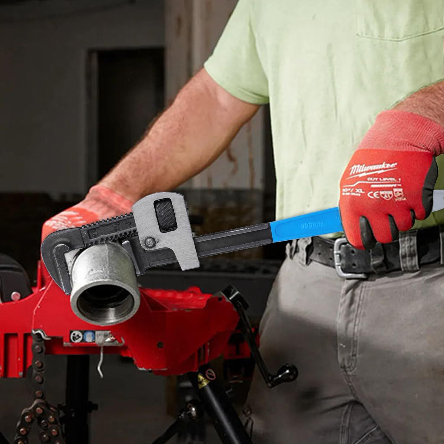 Image of TAPARIA Pipe Wrench 1273 Pipe Wrench 1273 12 Inch Single Sided Pipe Wrench