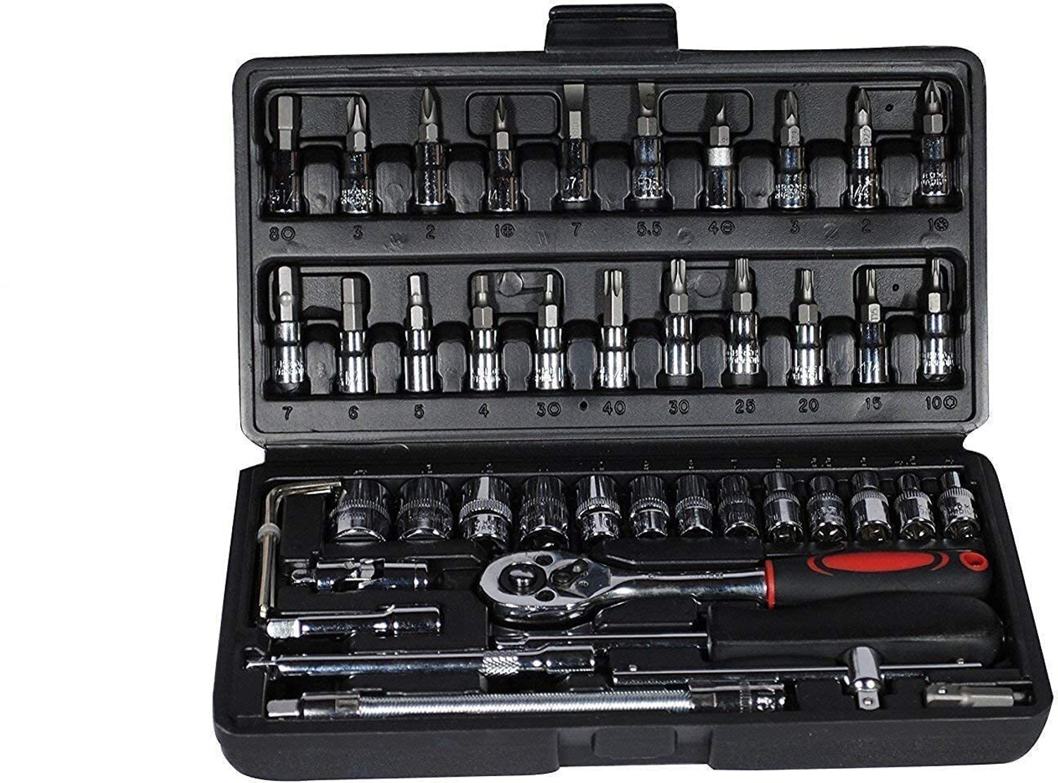 Image of WINSOBY WB-101 46 in 1 tool kit Drive Socket Set Auto Repair Hand Tool Double Sided Socket Wrench