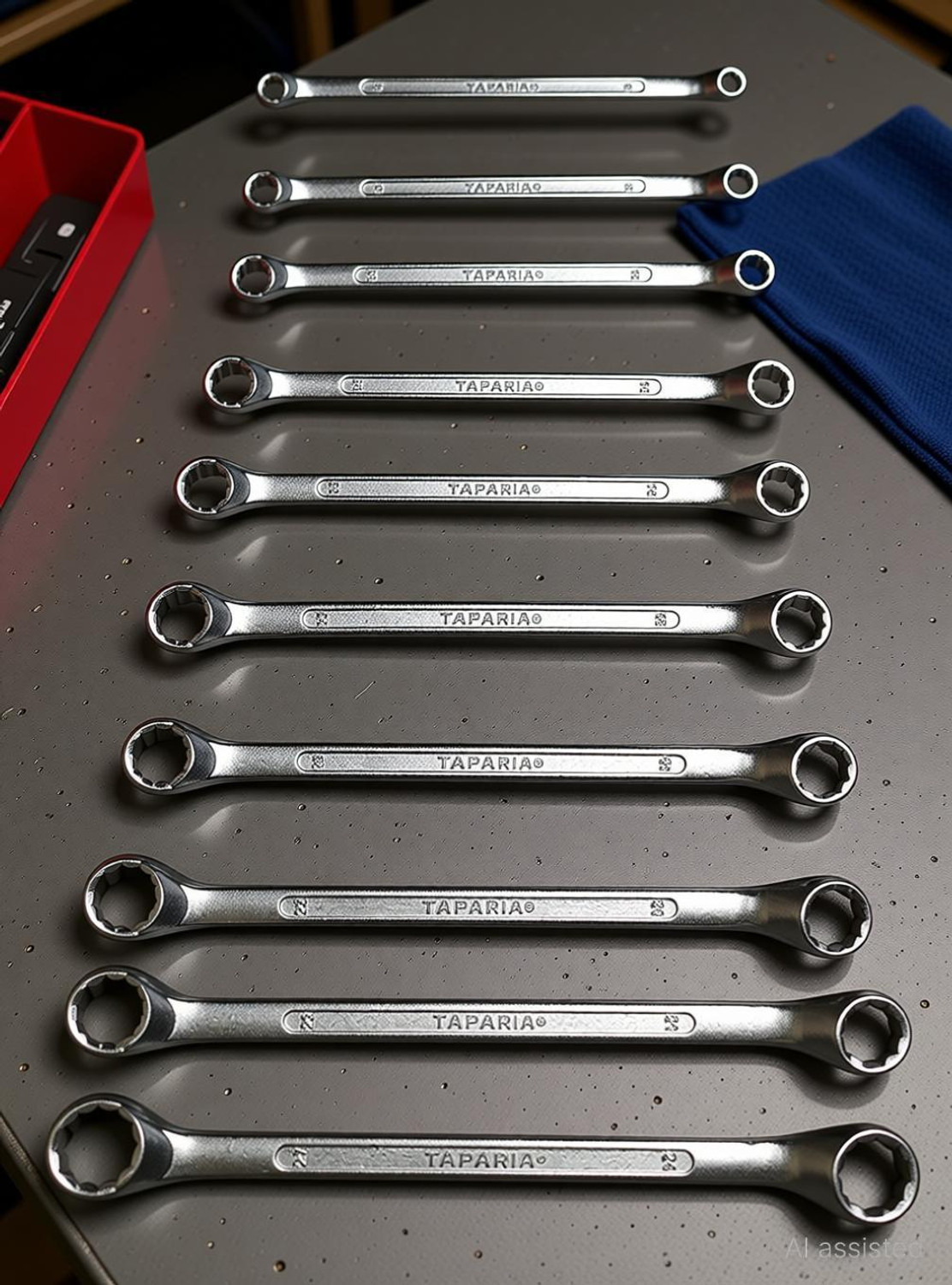 Image of TAPARIA 1810 10-Piecess Ring Spanner Set Double Sided Star Box Wrench