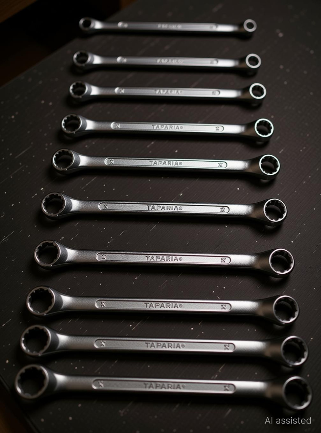 Image of TAPARIA 1810 10-Piecess Ring Spanner Set Double Sided Star Box Wrench