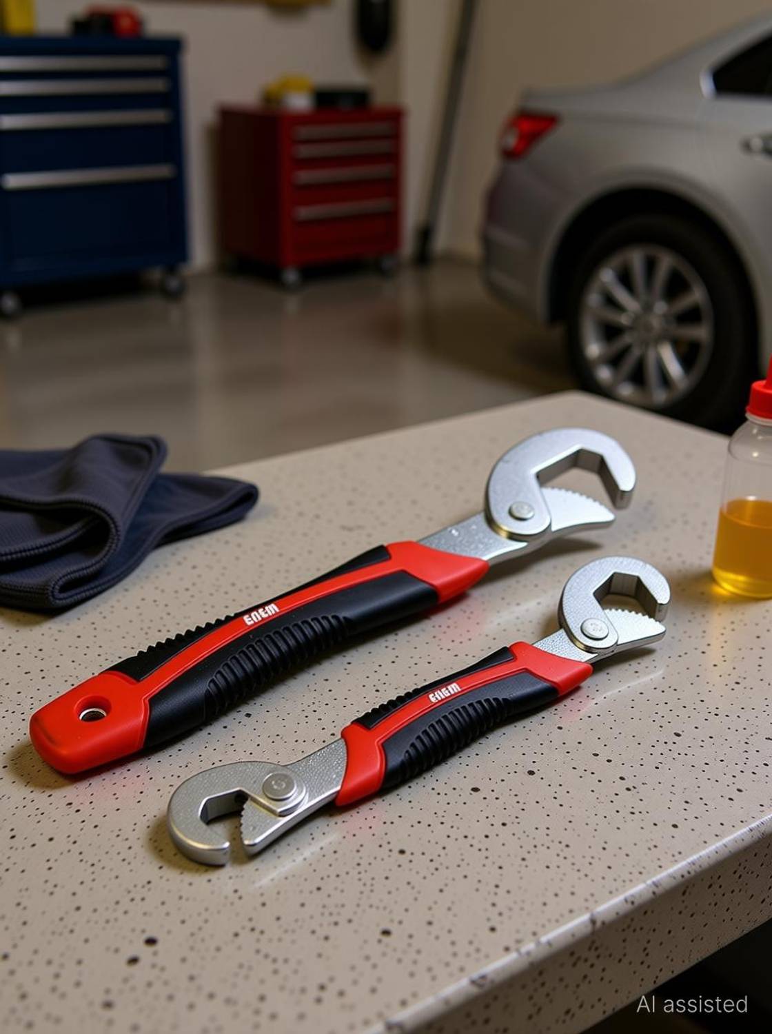 BEGMY Auto Adjustable Universal Quick Snap N Grip Multi Wrench Spanner Set Tools Snap And Grip Double Sided Speed Wrench