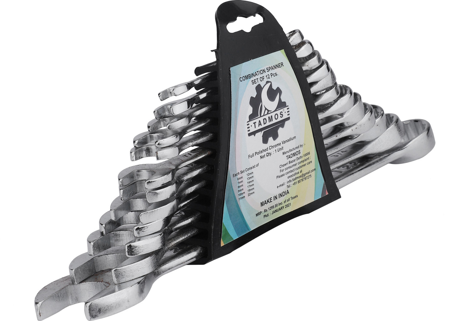 Image of TADMOS TDW-144 wrench wrench set high quality professional tools spanner set wrench tools 12pc Double Sided Combination Wrench (Pack of 12)