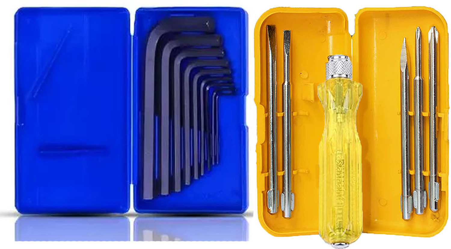 Image of Kshivi AK59 9 Pcs Allen Key Kit For Bike /Cycle /Guitar with 5 Pcs Screwdriver Set Allen Key Set