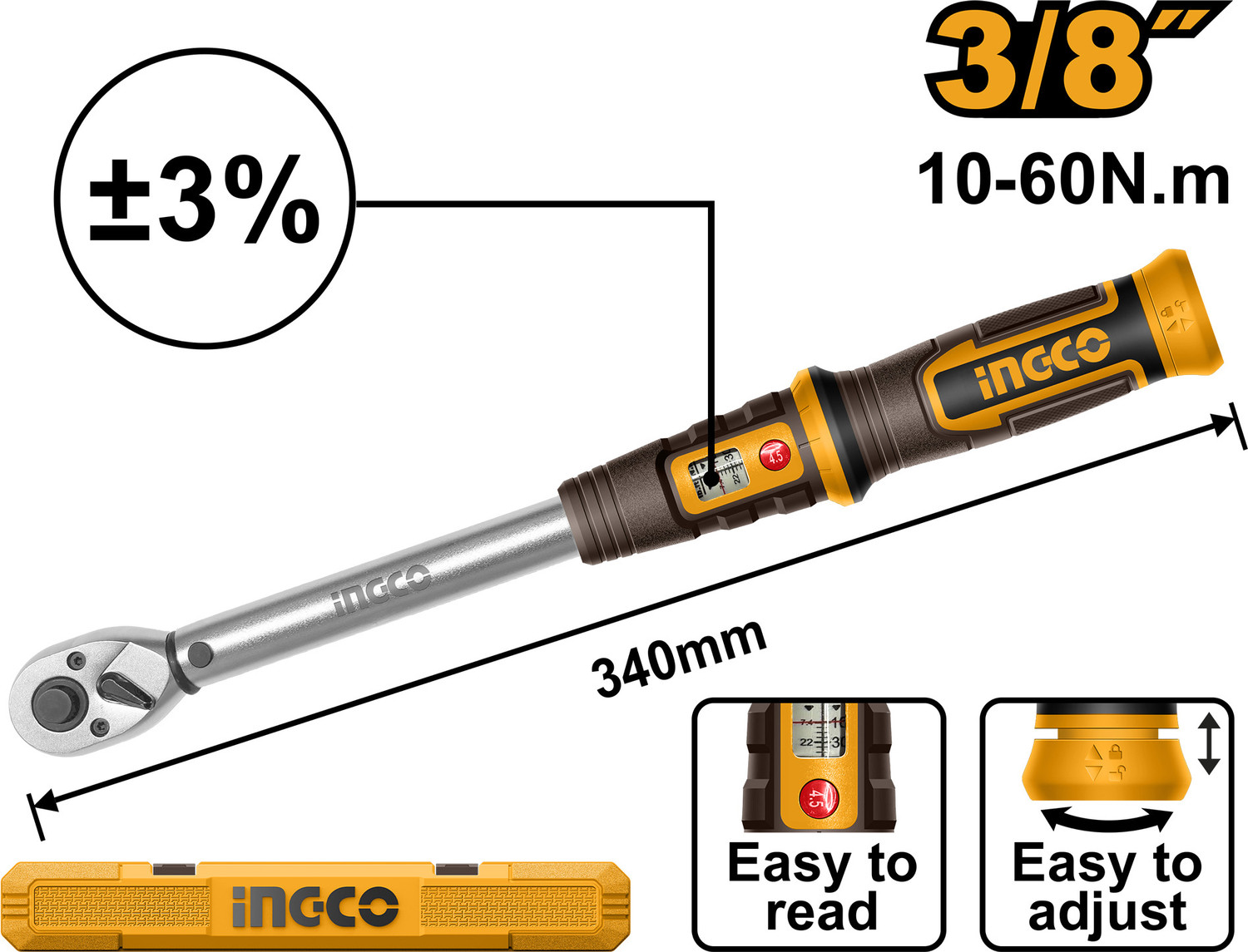 Image of INGCO HPTW3860N8 HPTW3860N8 Single Sided Socket Wrench