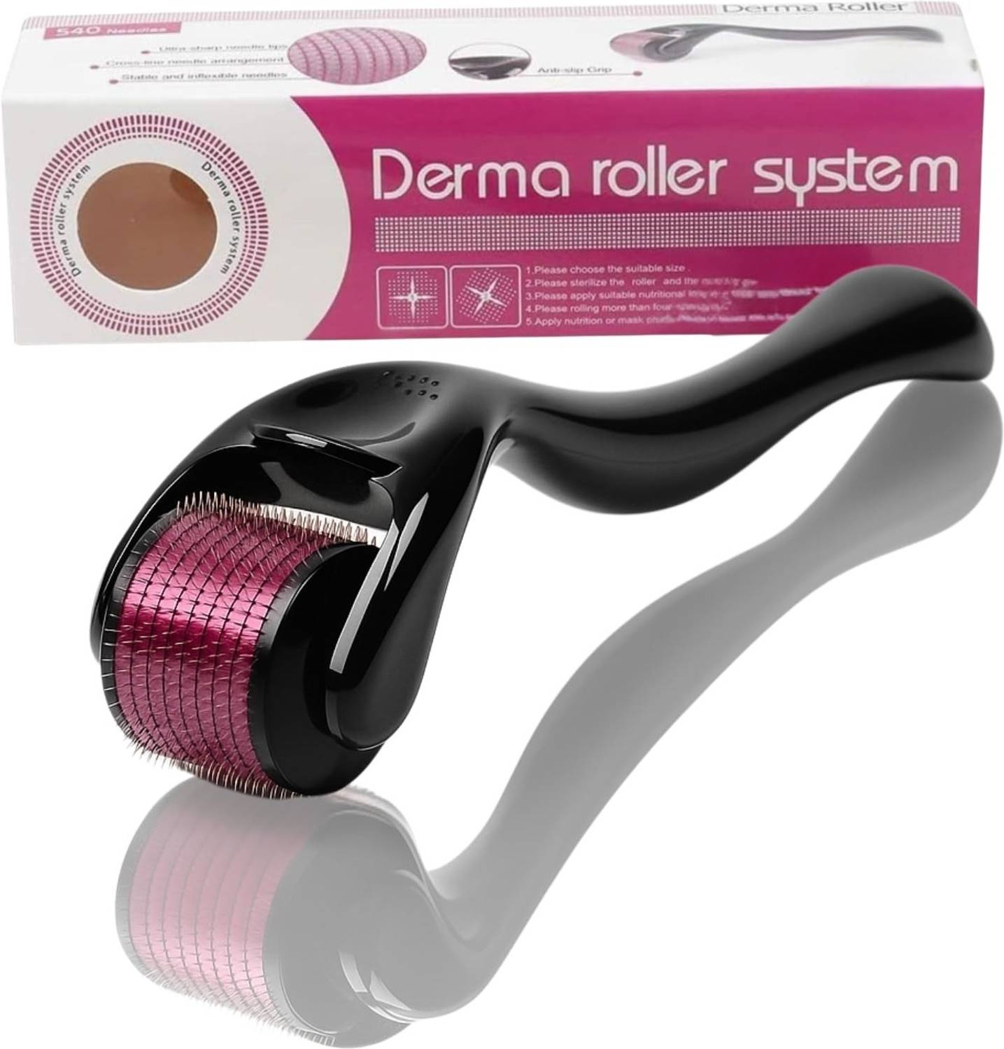 ARDAKI Derma Roller 0.5mm for Hair & Beard Growth,Titanium Micro Needles for Anti Aging Wrinkle Eye & Face Eraser