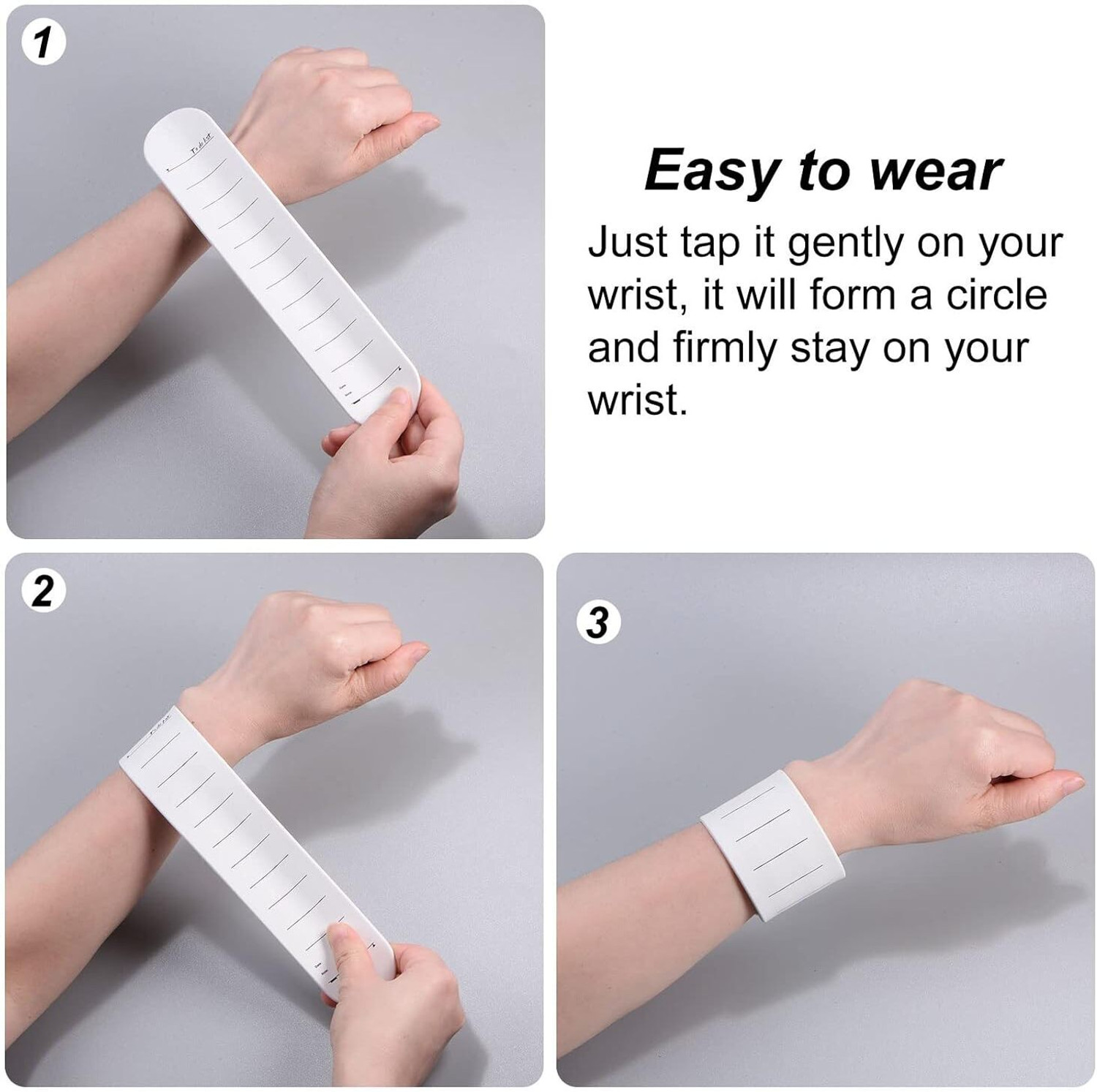Image of TWINZEN 2Pcs Slap Silicone Reminder Bracelet, Reusable Wearable Wrist Notepad Boys & Girls