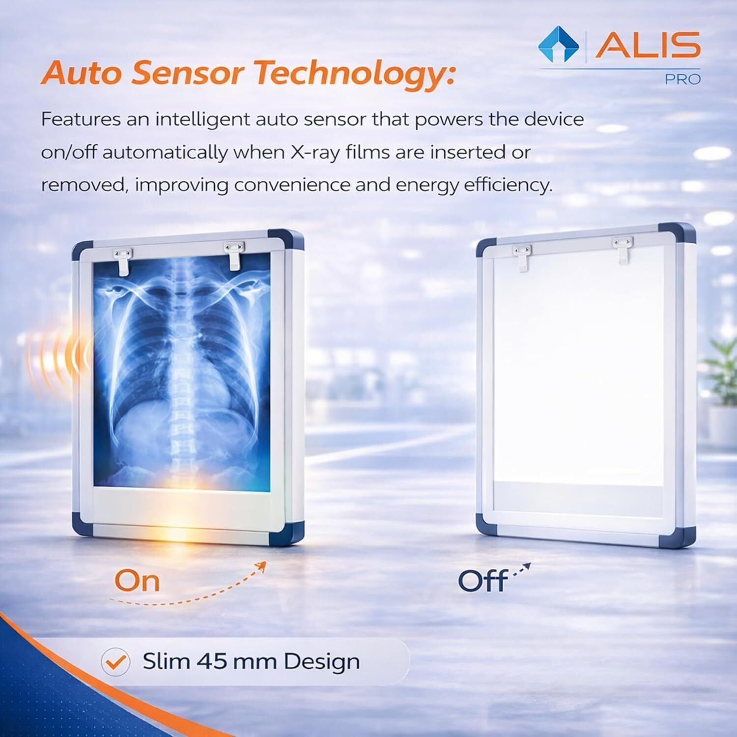 Image of alis X-Ray View Box Single Film 48x40 cm LED Viewer Medical Display Panel X-Ray Viewer