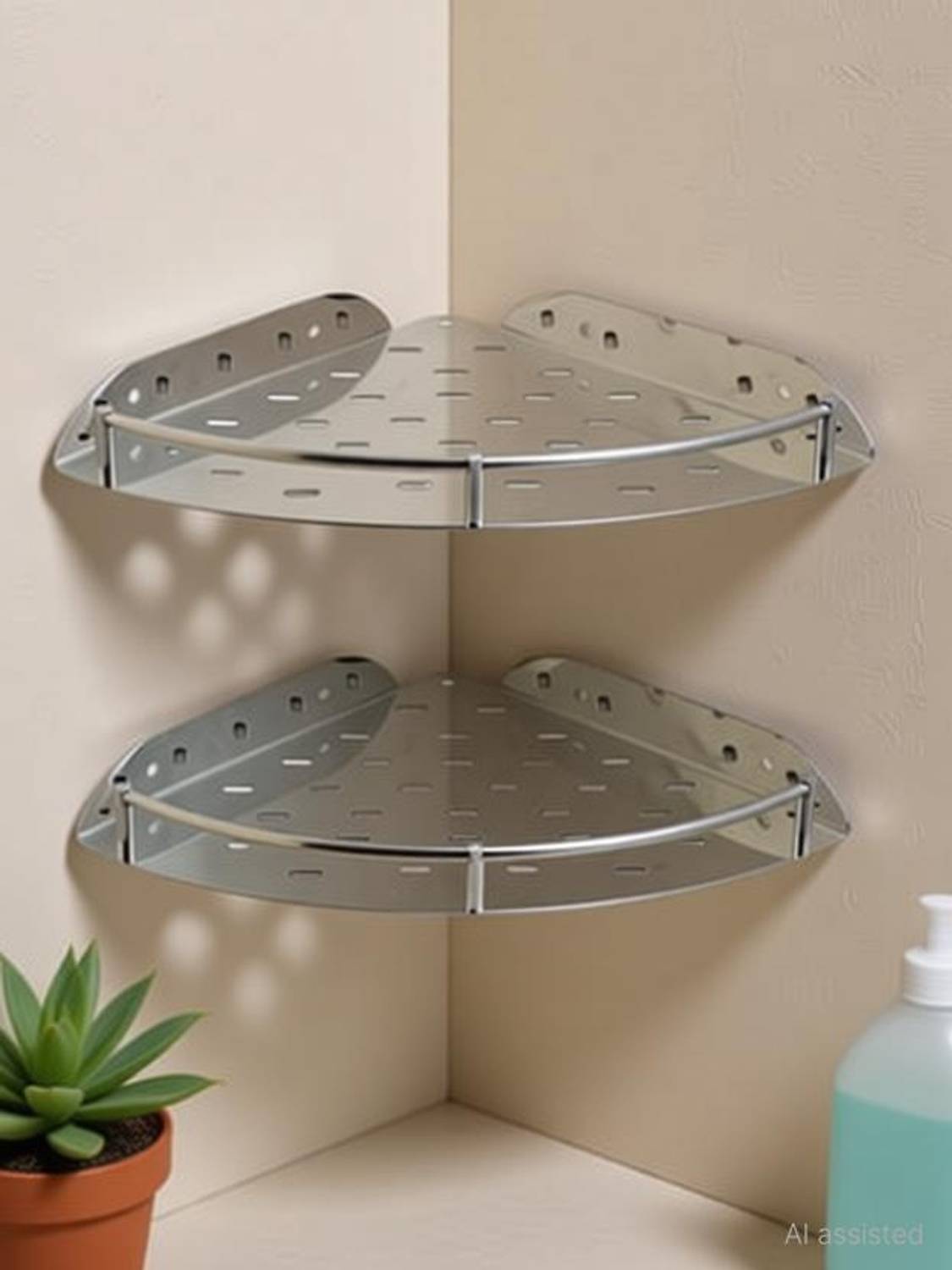 Aquafit Bathroom Corner shelves Stainless Steel Wall Shelf
