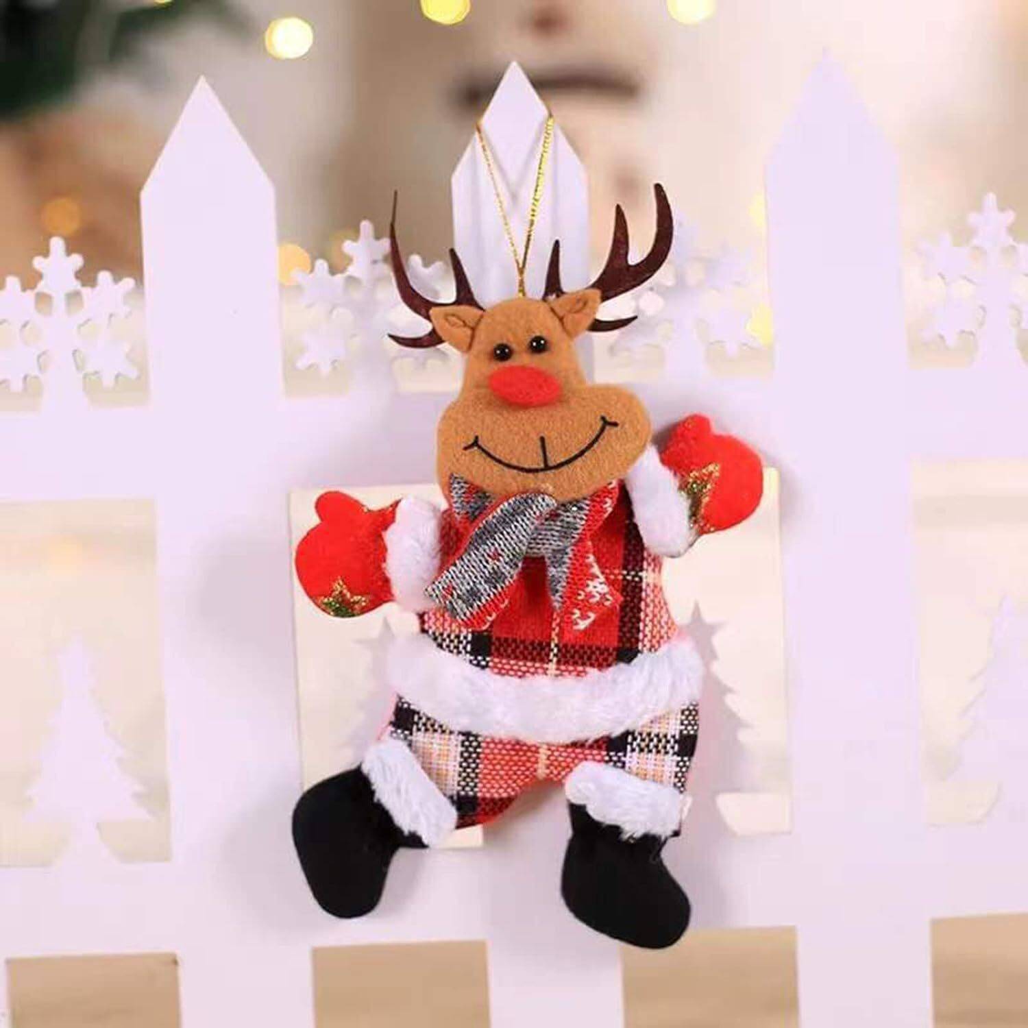 Ascension Dancing Style Raindeer for Christmas Decoration Pendant Christmas Party Hanging Ornaments Pack of 1
