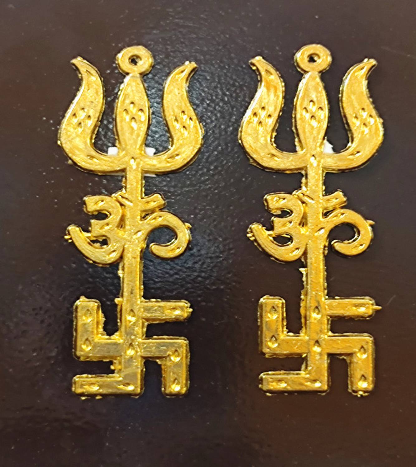 ANVIKA ANVIKA Trishakti Yantra Swastik, Om and Trishul puja Wall Hanging Brass Yantra Brass Yantra