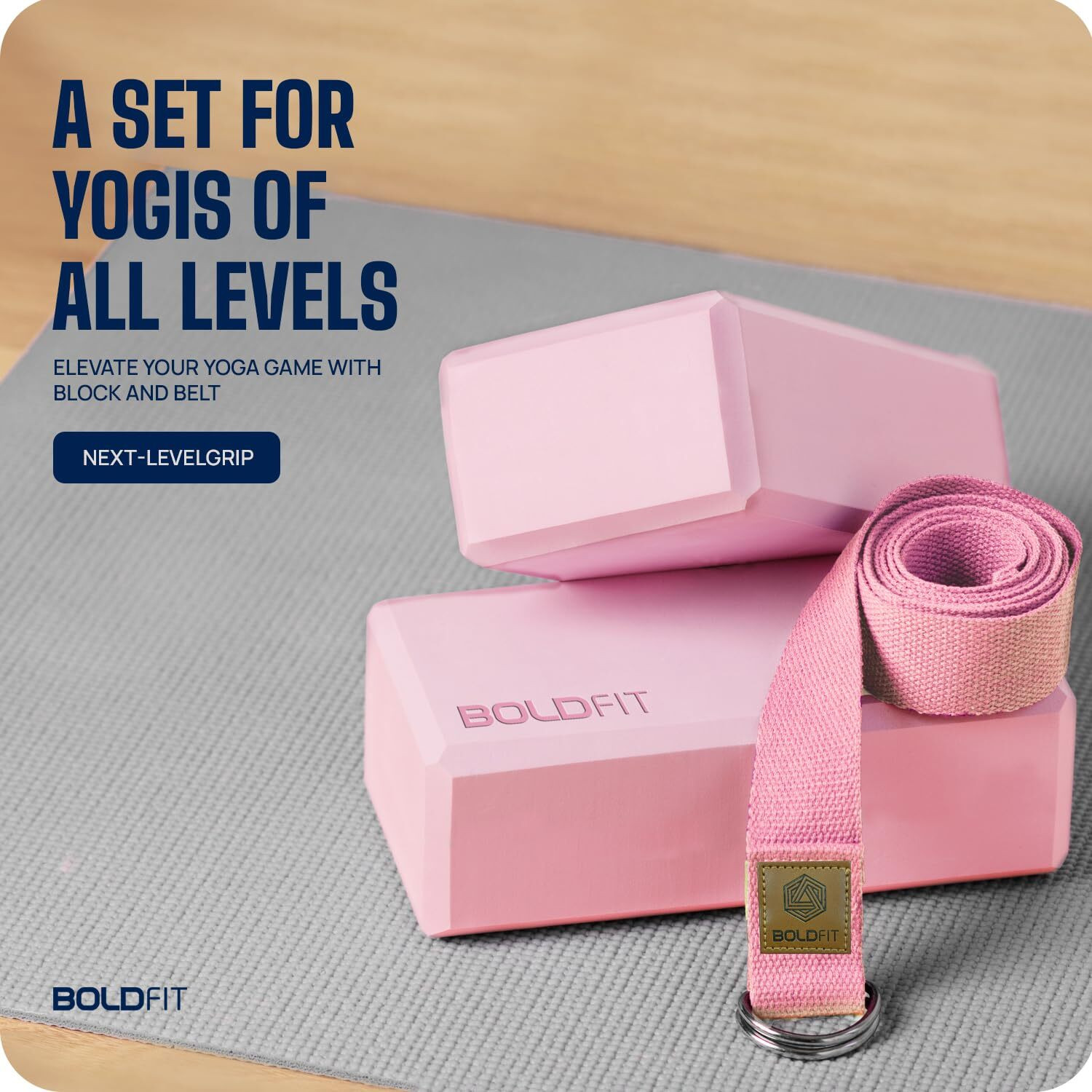 Image of BOLDFIT Yoga Blocks Yoga Brick Gym Exercise Eva Foam Yoga Blocks Yoga Foam Block Yoga Blocks