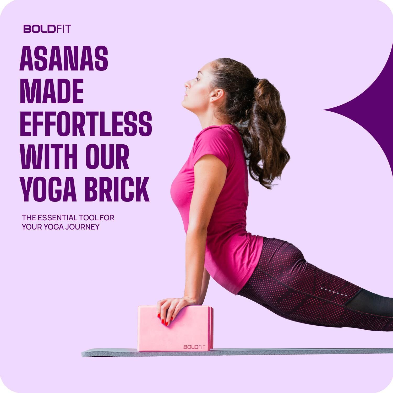 Image of BOLDFIT Yoga Blocks Yoga Brick Gym Exercise Eva Foam Yoga Blocks Yoga Foam Block Yoga Blocks