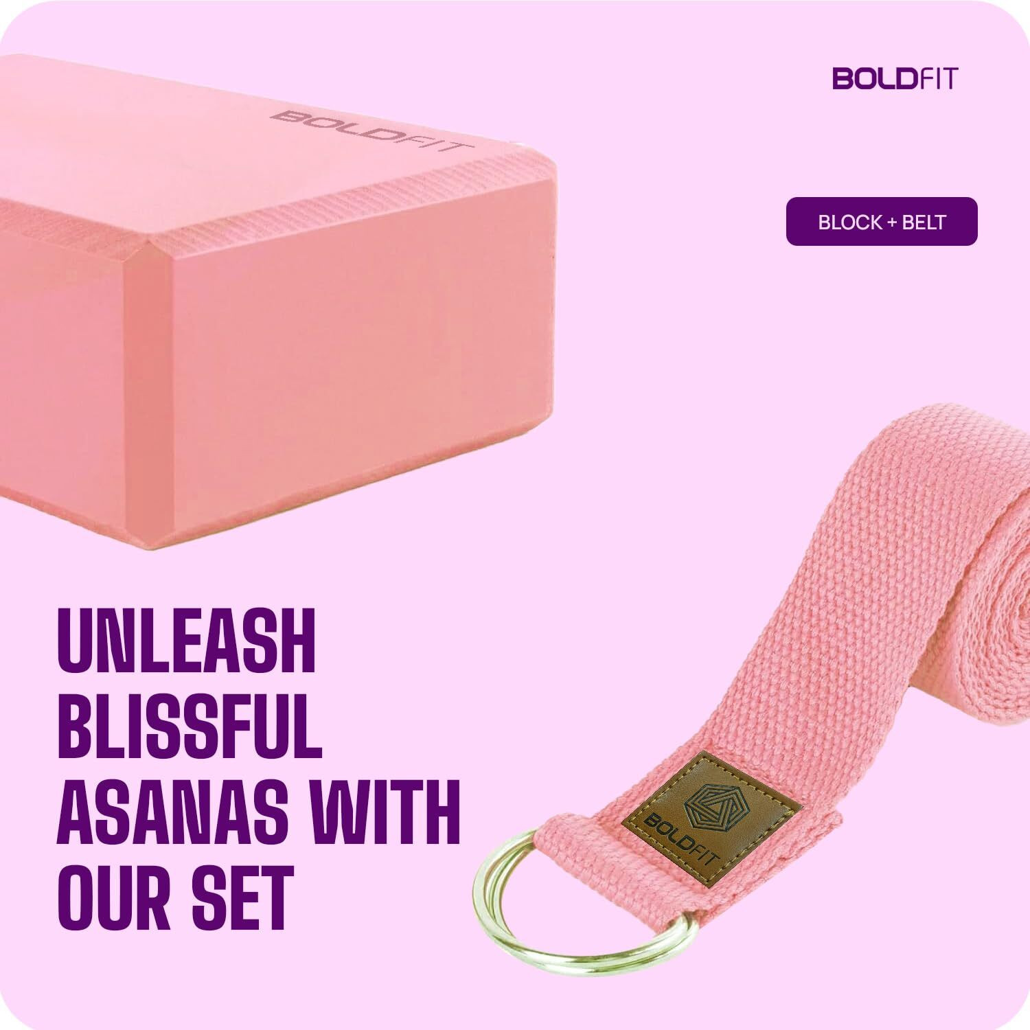 Image of BOLDFIT Yoga Blocks Yoga Brick Gym Exercise Eva Foam Yoga Blocks Yoga Foam Block Yoga Blocks