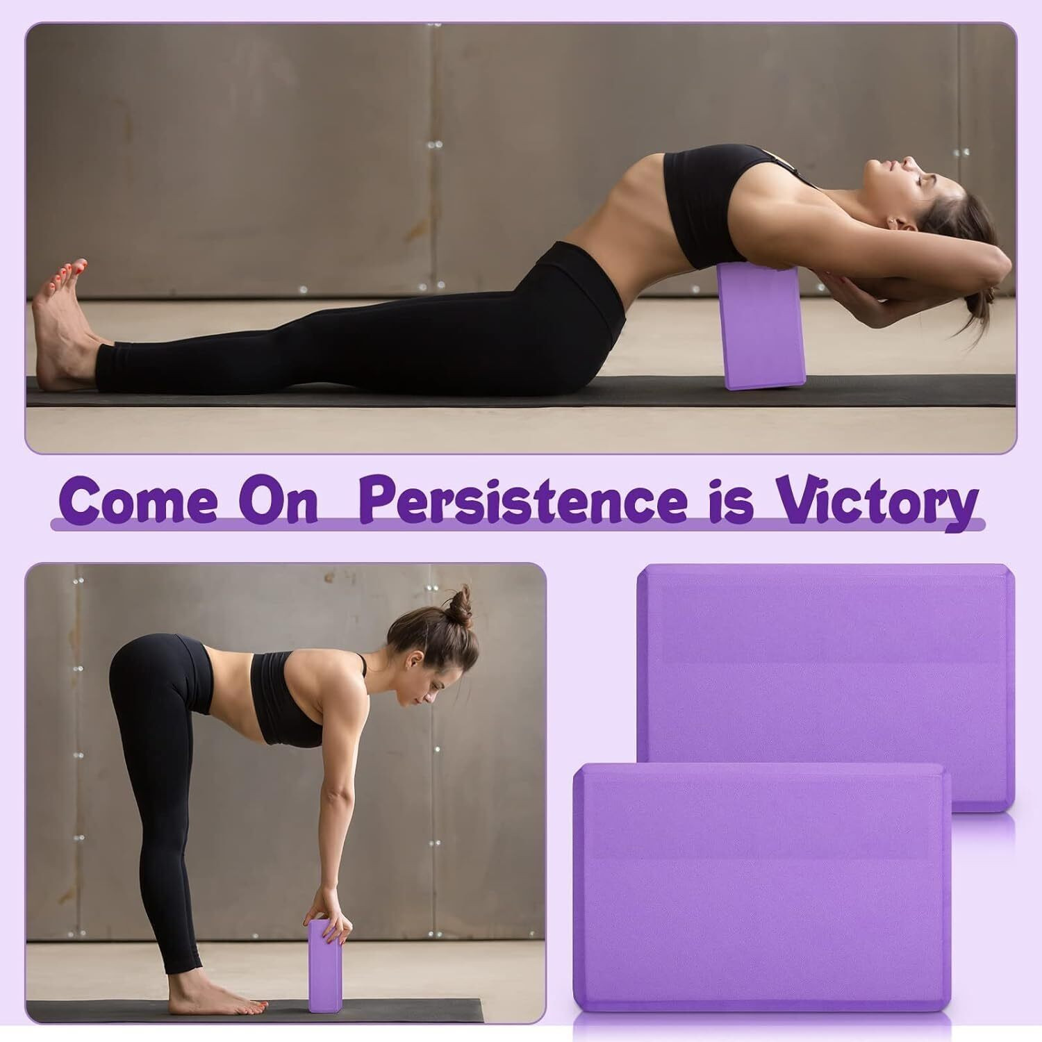Image of JUDEE Inspirational Non-slip High Density Eva Foam Supportive for Yoga Pilates Yoga Blocks