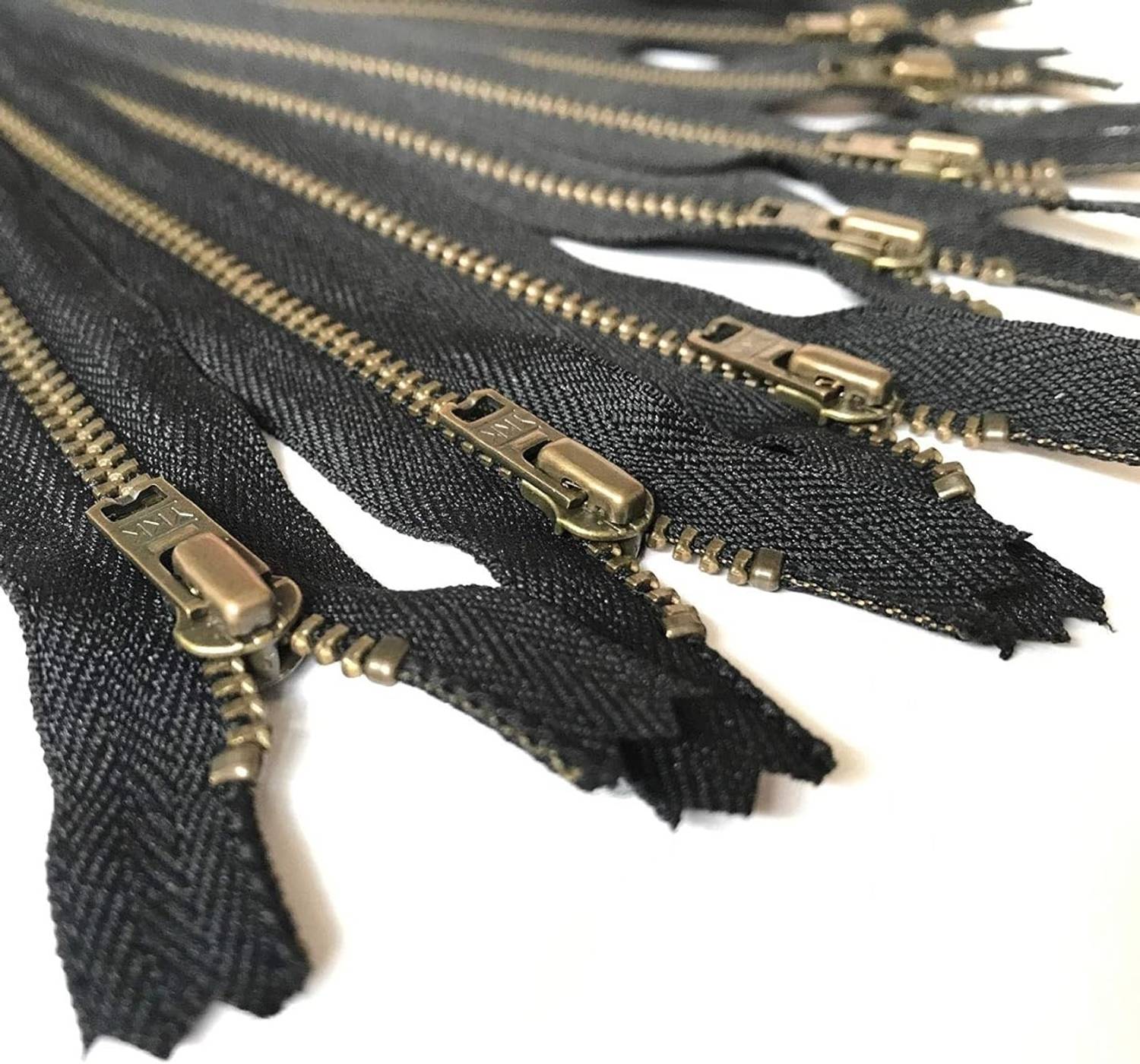 nts YKK zipper 6 Inches Close(6 Pcs) Gold Brass Magnetic Zipper