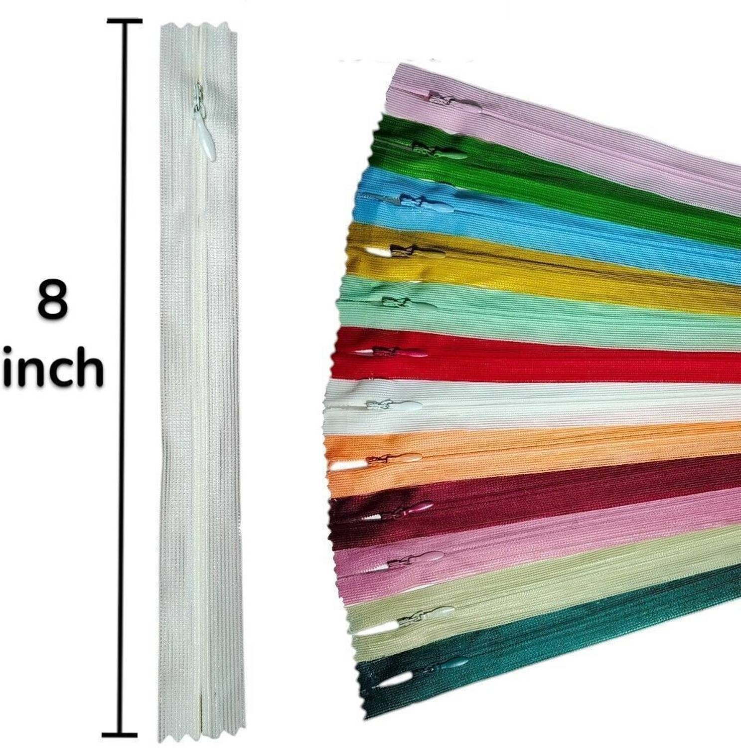 AJMERA 111 Multicolor Nylon Invisible Zipper
