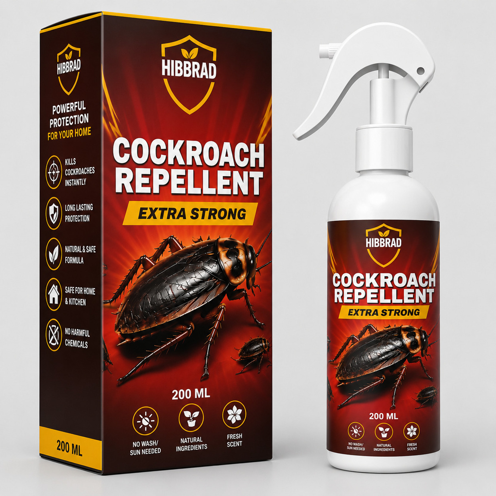 HIBBARD Cockroach Repellent Extra Strong | Long Lasting Pest Control