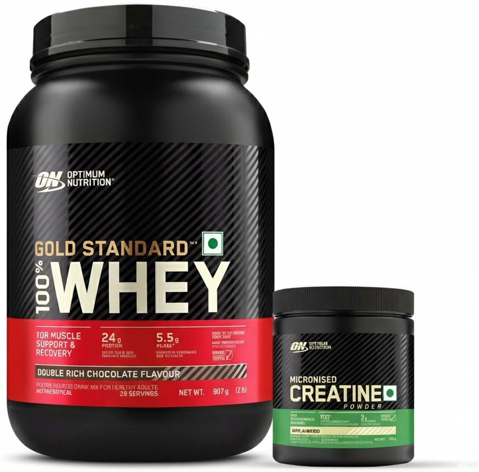 Optimum Nutrition Gold Standard 100% Whey Protein Powder - 2 lbs, with Micronised Creatine Whey Protein Price in India - Buy Optimum Nutrition Gold Standard 100