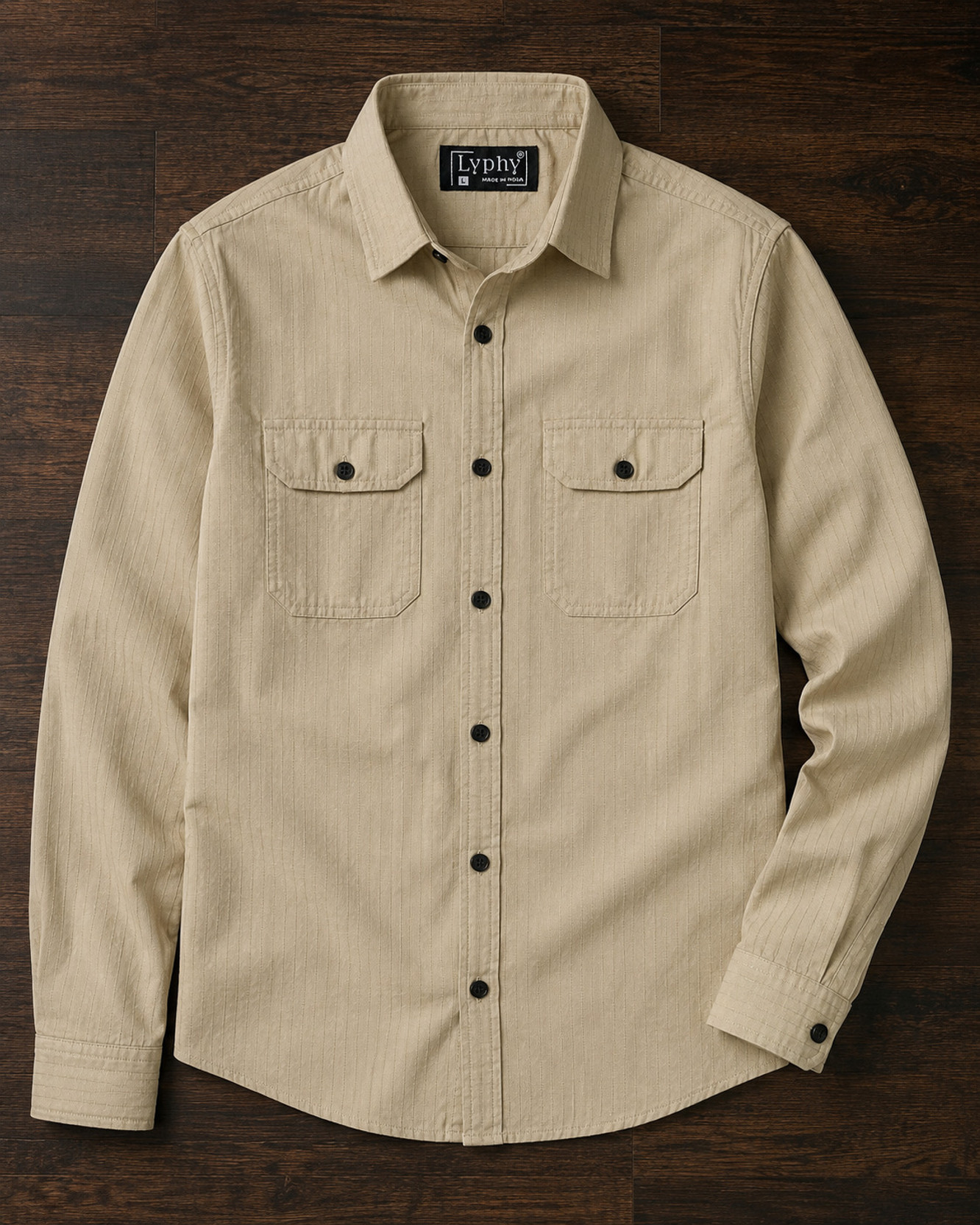 Lyphy Men Self Design Casual Beige Shirt - Buy Lyphy Men Self Design Casual Beige Shirt Online at Best Prices in India | Flipkart.com