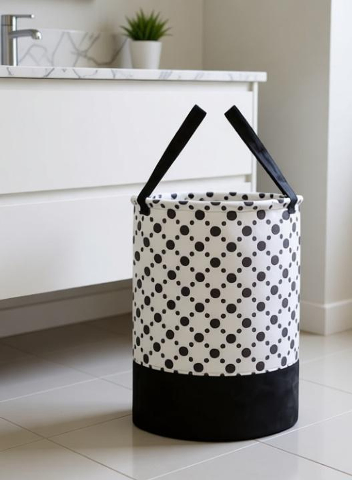 MS NILKANTH ENTERPRISE 45 L White, Black Laundry Bag