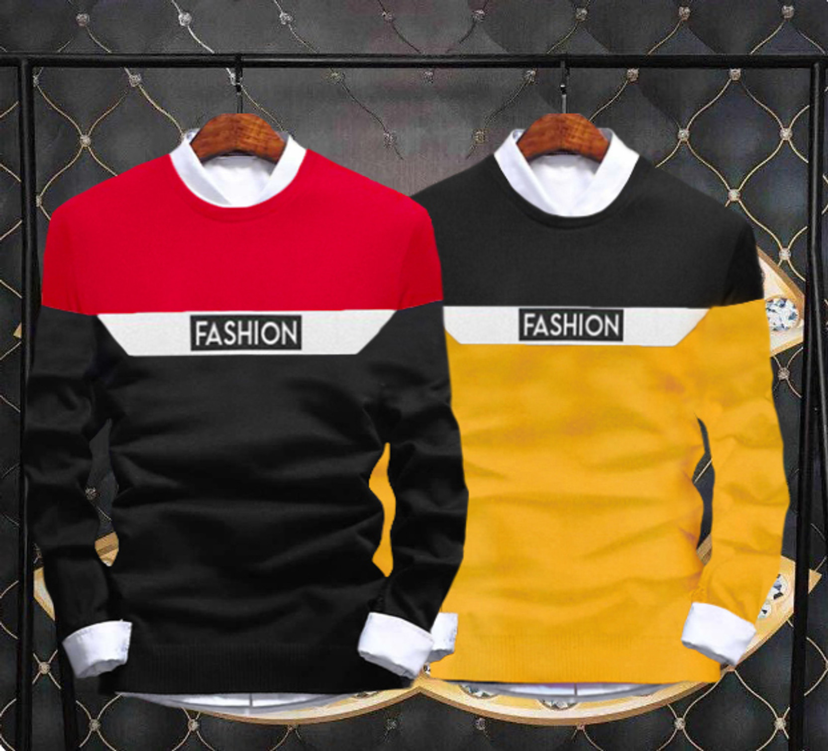 Full Sleeve Color Block Men Sweatshirt
