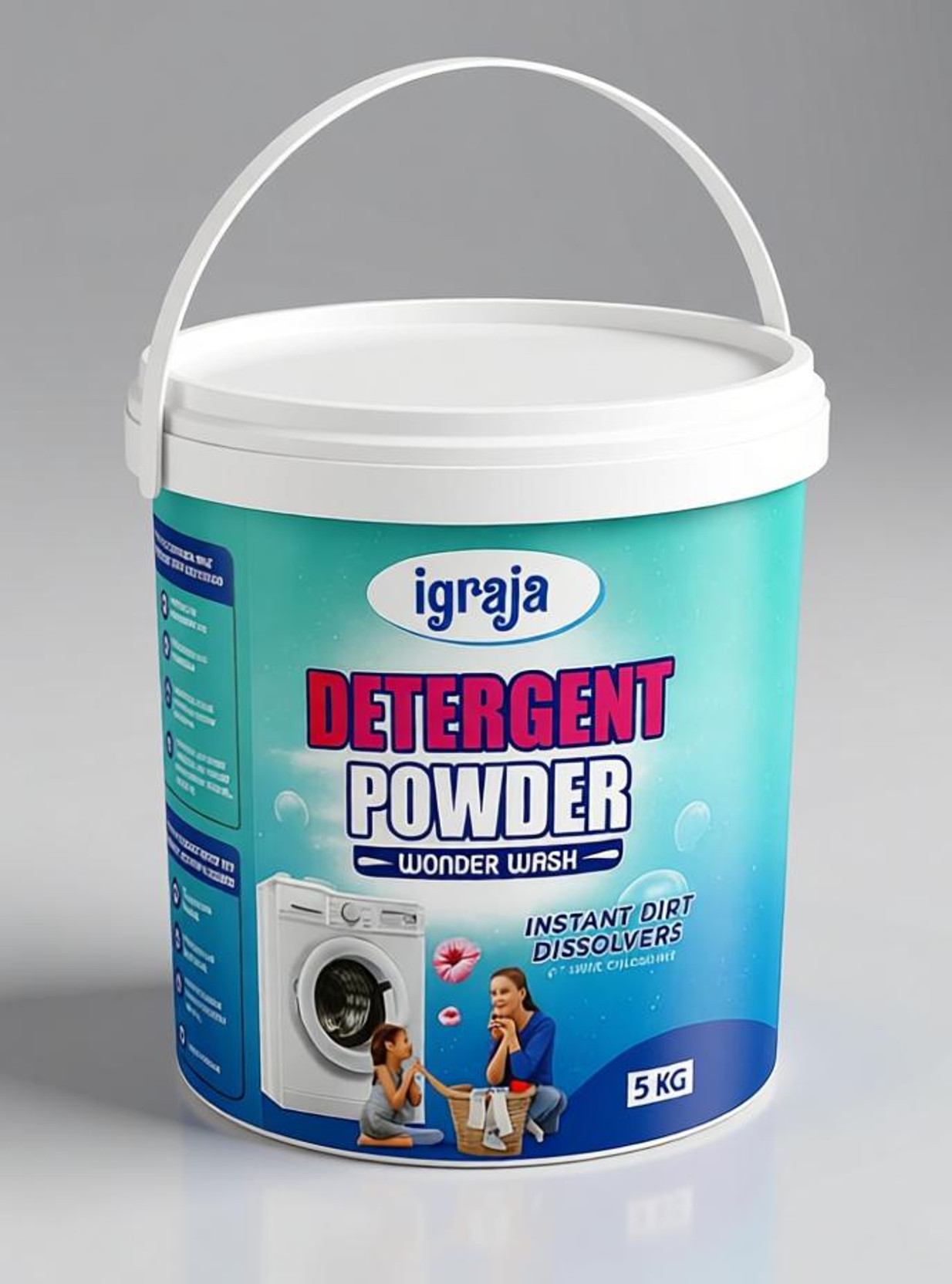 IGREJA Bright Like New Front/Top Load Wonder Wash Blue Detergent Powder 5 kg (Fresh)