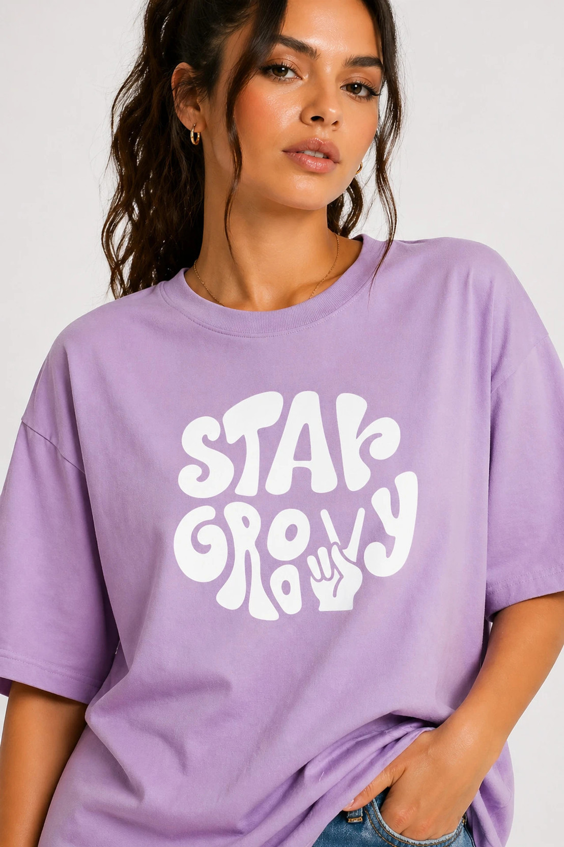 GeetaKashiStore Abstract Women Round Neck Reversible Purple T-Shirt - Buy GeetaKashiStore Abstract Women Round Neck Reversible Purple T-Shirt Online at Best Pri