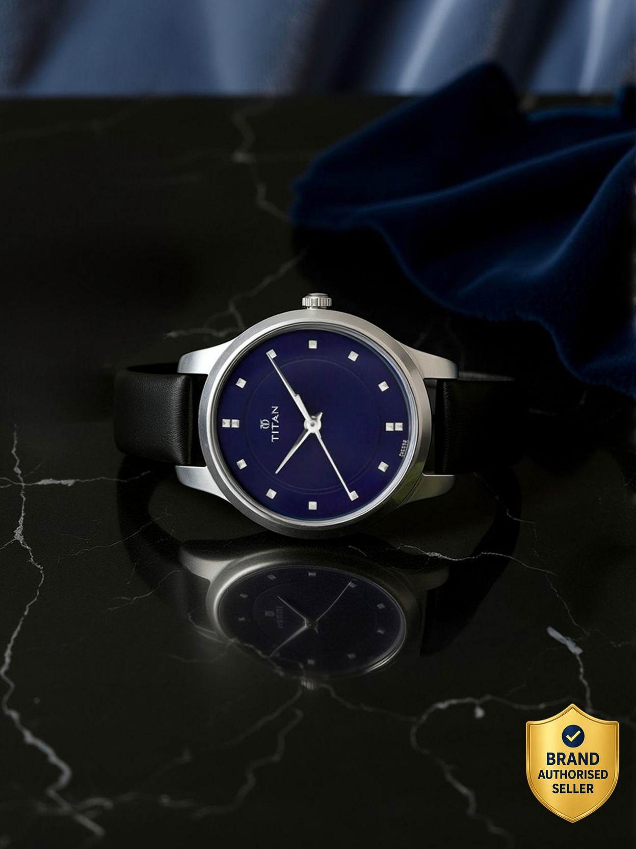Titan NP2481SL08 Titan Workwear Minimalist Blue Dial Black LeatherStrap Analog Watch - For Women - Buy Titan NP2481SL08 Titan Workwear Minimalist Blue Dial Blac