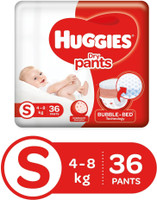 Huggies Dry Pant Diapers with Bubble Bed Technology Pant Diapers - S (36 Pieces)