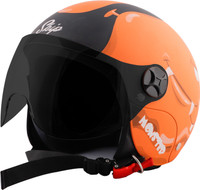 Steelbird Skip Toad Open Face ISI Certified Helmet for Kids Fitted with Clear Visor Motorbike Helmet